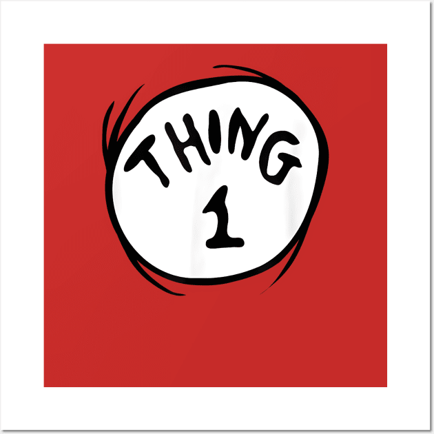 Dr. Seuss Thing 1 logo Wall Art by Space wolrd